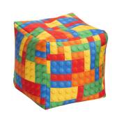 Repose pieds Cube Bricks - Multicolore