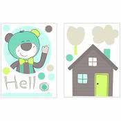 SAUTHON BABY DECO - Stickers xxl ours paddy