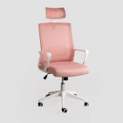 Sklum - Chaise de bureau avec roulettes et accoudoirs Teill Colors Rose Quartz - Rose Quartz