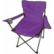 Spetebo - Chaise de camping avec porte-gobelet - violet