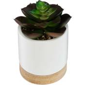 Succulente artificielle - pot en céramique - H12 cm