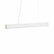 Suspension Vuelta LED Large / L 100 cm - Verre strié - Ferm Living blanc en verre