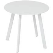 Table d appoint de jardin ronde Saona blanc en acier D50cm - Hespéride - Blanc