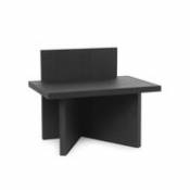Table d'appoint Oblique / Table d'appoint - Bois / 40 x 29 cm - Ferm Living noir en bois