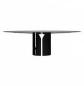 Table ovale NVL / 200 x 120 cm - By Jean Nouvel - MDF Italia noir en bois
