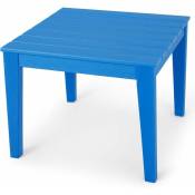 Table pour Enfants en pehd anti-Décoloration pour Intérieur / Extérieur 64,5 x 64,5 x 51 cm (l x l x h) Bleu - Costway
