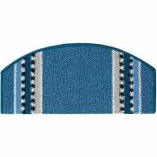 Tapis Adhésive Antidérapant Couverture de Marche De Échelle Vintage - Bleu