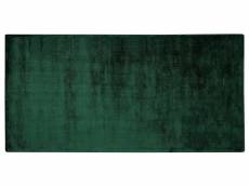 Tapis en viscose vert foncé 80 x 150 cm gesi ii 188217