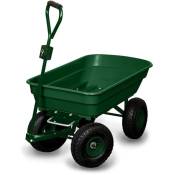 Terre Jardin - Chariot de jardin 4 roues - 52 litres capacité 120 kg Vert - Vert