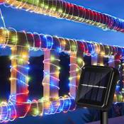 Tuyau lumineux solaire filaire Chaîne lumineuse de jardin LED Tuyau lumineux-Multicolore-10m
