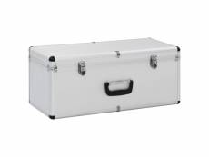 Vidaxl boîtes de rangement 3 pcs argenté aluminium 91852