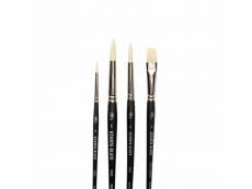 Winsor & newton azanta noir pinceau pour peinture à l'huile & acrylique couleur, bois, transparent, set: 4 pinsel 5698661