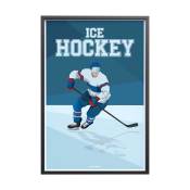 Affiche Hockey - Illustration Ice Hockey" 30x40cm"