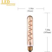 Ampoule led Jaune Chaud 3W, Lampe Flexible Longue avec Douille E27 220V