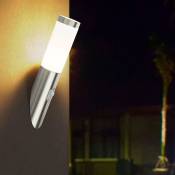 Applique d'extérieur à led façade projecteurs en acier inoxydable lampe de capteur de terrasse