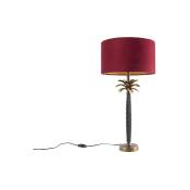 Areka - Lampe de table avec Abat-Jour - 1 lumière - ø 350 mm - Rouge - Art Deco - éclairage intérieur - Salon i Chambre - Rouge - Qazqa