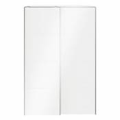 Armoire penderie portes coulissantes blanches brillantes GoodHome Atomia H. 225 x L. 150 x P. 63 5 cm