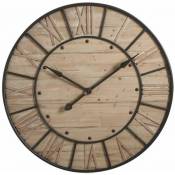 Aubrygaspard - Horloge en bois et métal Industrie