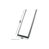 Blanc Chaud - Dalle led Cadre Aluminium Gris - smd Samsung - 60x30 cm - 40W - Blanc Chaud