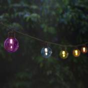 Cémonjardin - Guirlande lumineuse solaire 40 ampoules de couleurs - Multi-couleurs