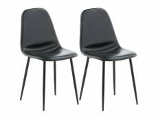 Chaise en acier et polyuréthane noir polar (lot de 2)