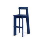 Chaise haute Ark / Chaise junior - Assise : H 53 cm - Ferm Living bleu en bois