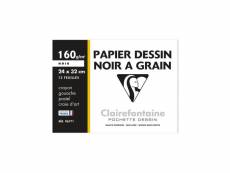 Clairefontaine - pochette dessin - 12 feuilles - 24 x 32 cm - 160 g - noir CLA3329680967715