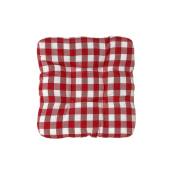Coussin de chaise cuisine vichy rouge et blanc 45x45cm