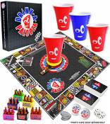 DRINK-A-PALOOZA Party Game: the Drinking Game that combines "old-school" + "new-school" Adult Games featuring Beer Pong, Flip Cup, Kings Card Game & a
