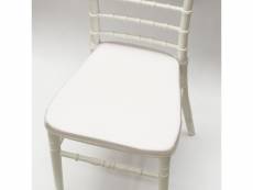 Ensemble de 4 coussins rembourrés antidérapants blancs chaise chiavarina napoleon Grand Soleil