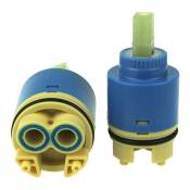 Groofoo - Noyau de valve de robinet d'eau chaude et froide accessoires de robinet de valve en céramique interrupteur noyau de valve de pied haut