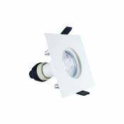 Integral - LED Downlight statique classé au feu encastré Spotlight Square Support GU10 blanc mat IP65