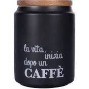 Jar noir pour café 850 ml de grès avec des idées
