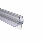 Joint d'étanchéité bas horizontal pour portes de douche pivotantes 100 cm transparent pour verre 6 mm