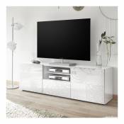 Kasalinea Grand meuble TV blanc laqué design NERINA