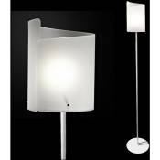 Lampadaire sn-papiro 0388 e27 led 26cm 185h dimmable verre blanc brillant noir lampadaire intérieur moderne ip20