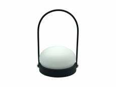 Lampe de table sans fil led couleur blanc chaud day noir métal h22xl16cm