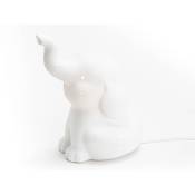 Lampe Enfant Élephanteau en porcelaine Amadeus Blanc