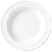 Lot de 24 assiettes à soupe en porcelaine blanche D 21 cm