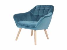 Oslo fauteuil en velours bleu 437035