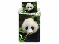 Panda ours - parure de lit animaux - housse de couette coton