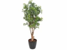 Plante artificielle haute gamme spécial extérieur aralia, coloris vert - dim : 165 x 80 cm