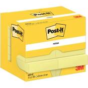 Post-it - Lot de 12 blocs repositionnables 100 feuilles jaune 38 x 51 mm - jaune