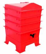 Rouge Tigre Rainbow Wormery Standard avec 3 x plateaux de l'empilage, Composteur, Poubelle à compost Bio,