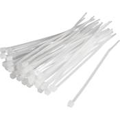 Serre-câble 100 x 3,5mm (Pack de 100) - Blanc Silumen