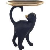 Signes Grimalt - Trayage des figures Black Animal Tray Cat 9x18x23cm 28785 - black