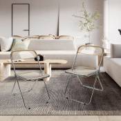 Skecten - Lot de 2 chaise pliante moderne en acrylique