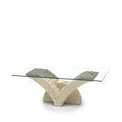 Table basse 120 x 70 - Transparente - Papillon