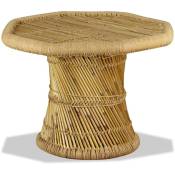 Table basse bambou octogonale 60 x 60 x 45 cm - Vidaxl