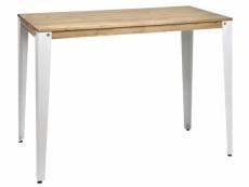 Table mange debout lunds 60x140x110cm blanc-vieilli. Box furniture CCVL60140108 BL-EV